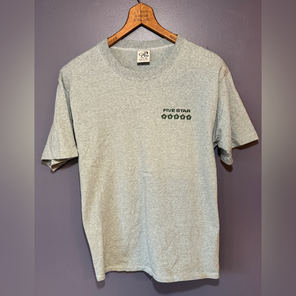 Vintage Cal Cru USA Single Stitch T-Shirt Chrysler Pentastar Embroidered Logo